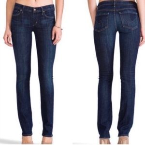 Citizens of Humanity Ava Low Rise Straight Leg Jean Dark Blue Wash 26